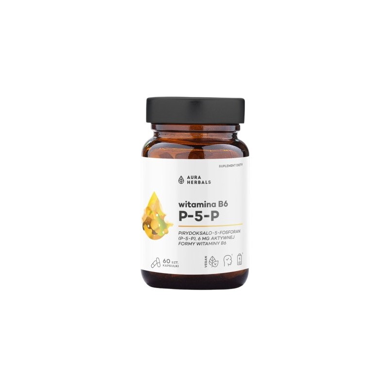 AURA HERBALS Witamina B6 P-5-P 6 mg (60 kaps.)