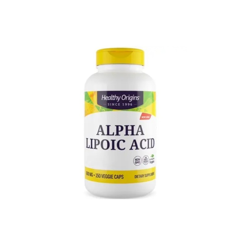 HEALTHY ORIGINS Alpha Lipoic Acid - Kwas alfa liponowy 600 mg (150 kaps.)