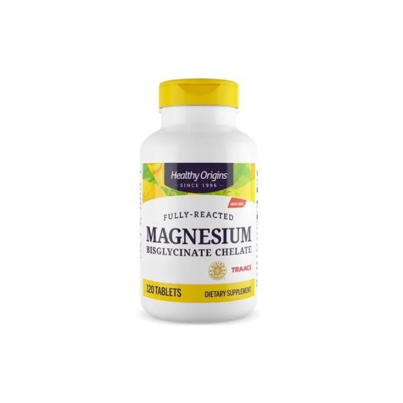 HEALTHY ORIGINS Magnesium Bisglycinate Chelate - Chelat Magenzu (120 tabl.)