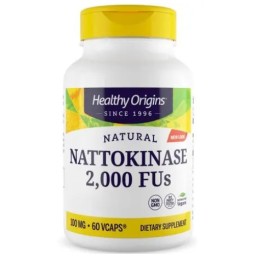 HEALTHY ORIGINS Natural Nattokinase 2000FUs - Nattokinaza 100 mg (60 kaps.)