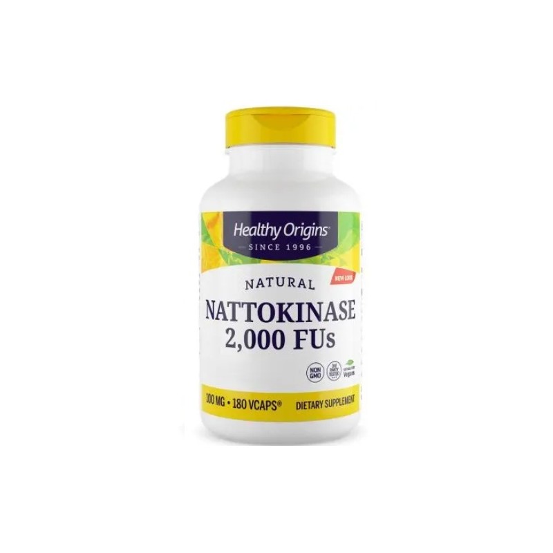 HEALTHY ORIGINS Natural Nattokinase 2000FUs - Nattokinaza 100 mg (180 kaps.)