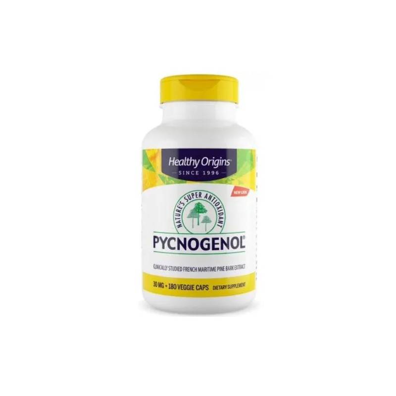 HEALTHY ORIGINS Pycnogenol 30 mg - Ekstrakt z kory francuskiej sosny morskiej (180 kaps.)