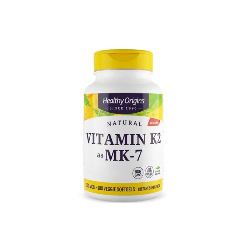 HEALTHY ORIGINS Vitamin K2 Mk7 - Witamina K 100 mcg (180 kaps.)