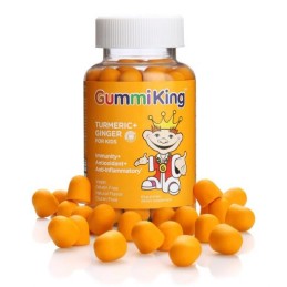 GUMMIKING Turmeric + Ginger for Kids - Kurkuma + Imbir dla dzieci (60 żelek)