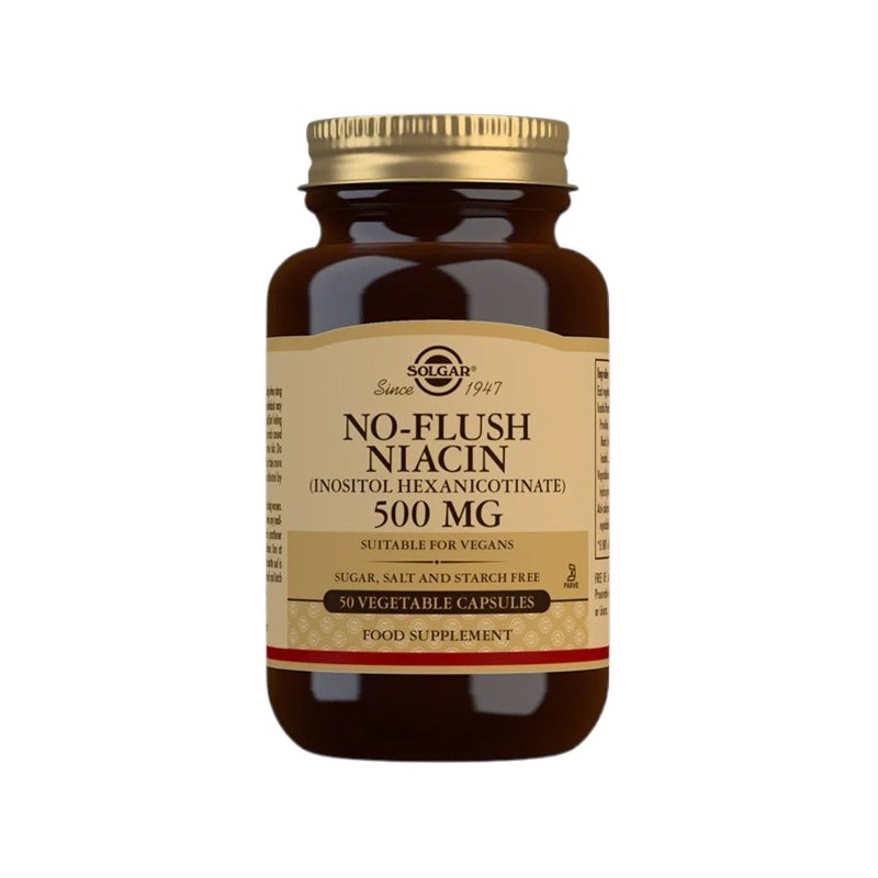 SOLGAR No-Flush Niacin (Inositol Hexanicotinate) (50 kaps.)