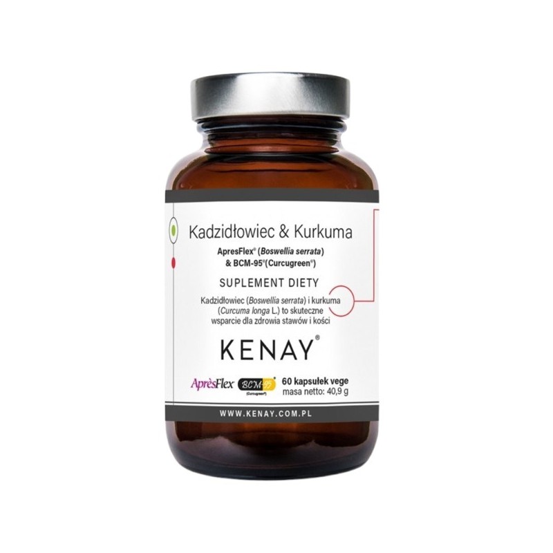 KENAY Kadzidłowiec & Kurkuma ApresFlex® (Boswellia serrata) & BCM 95® (CURCUGREEN®) (60 kaps.)