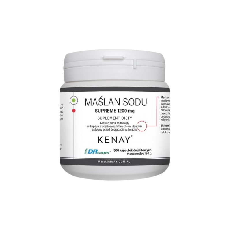 KENAY Maślan sodu SUPREME 1200 mg (300 kaps.)