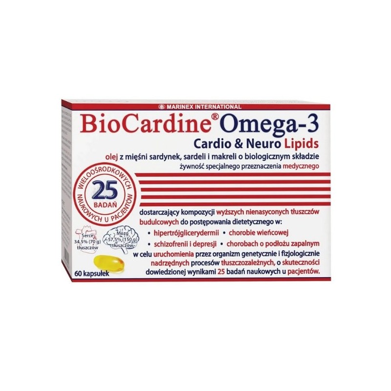 MARINEX BioCardine Omega-3 Cardio & Neuro Lipids (60 kaps.)