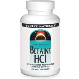 SOURCE NATURALS Betaine HCl - Betaina HCl (180 tabl.)