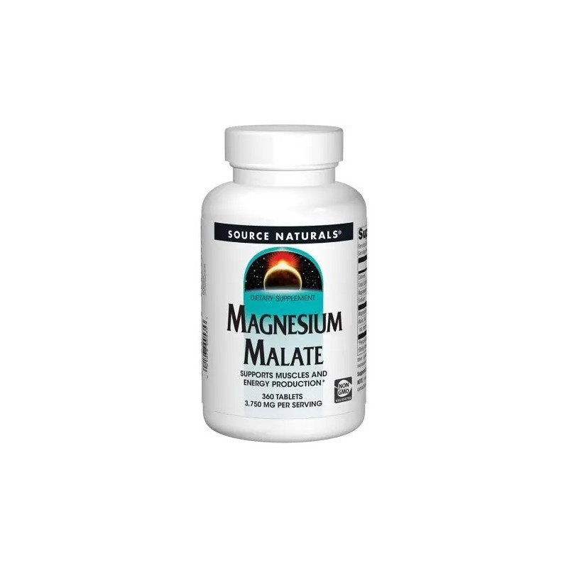 SOURCE NATURALS Magnesium Malate - Jabłczan magnezu (360 tabl.)