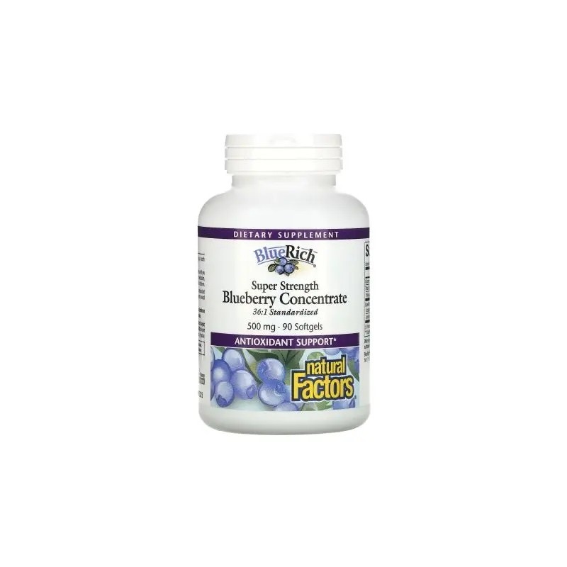NATURAL FACTORS Super Strength Blueberry Concentrate (90 kaps.)