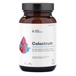 AURA HERBALS Colostrum 500 mg, słodka malina (66 g)