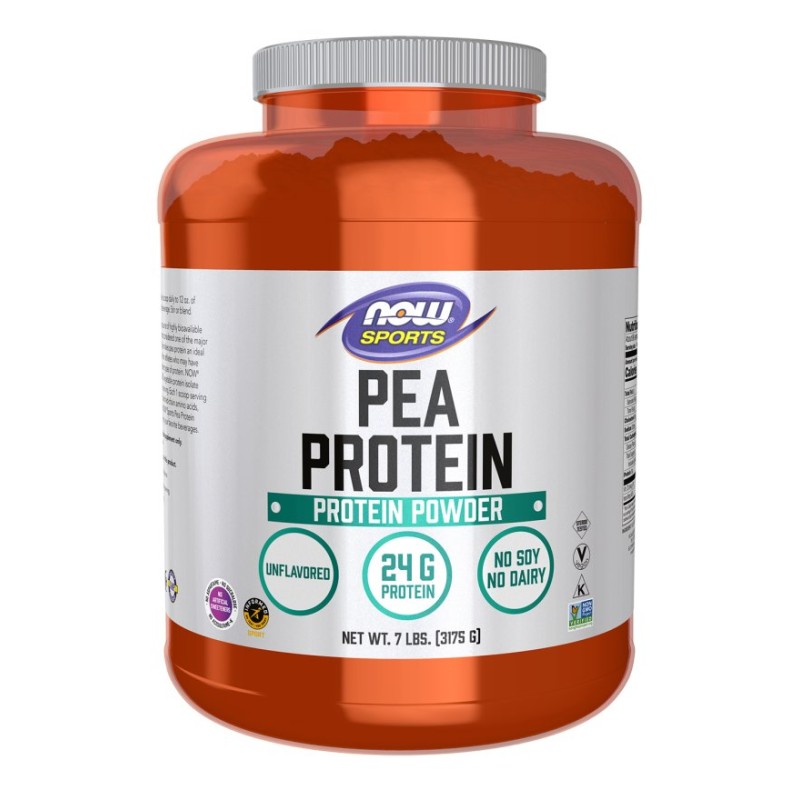 NOW FOODS Pea Protein, Unflavored - Izolat Białka Grochu (3,175 kg)