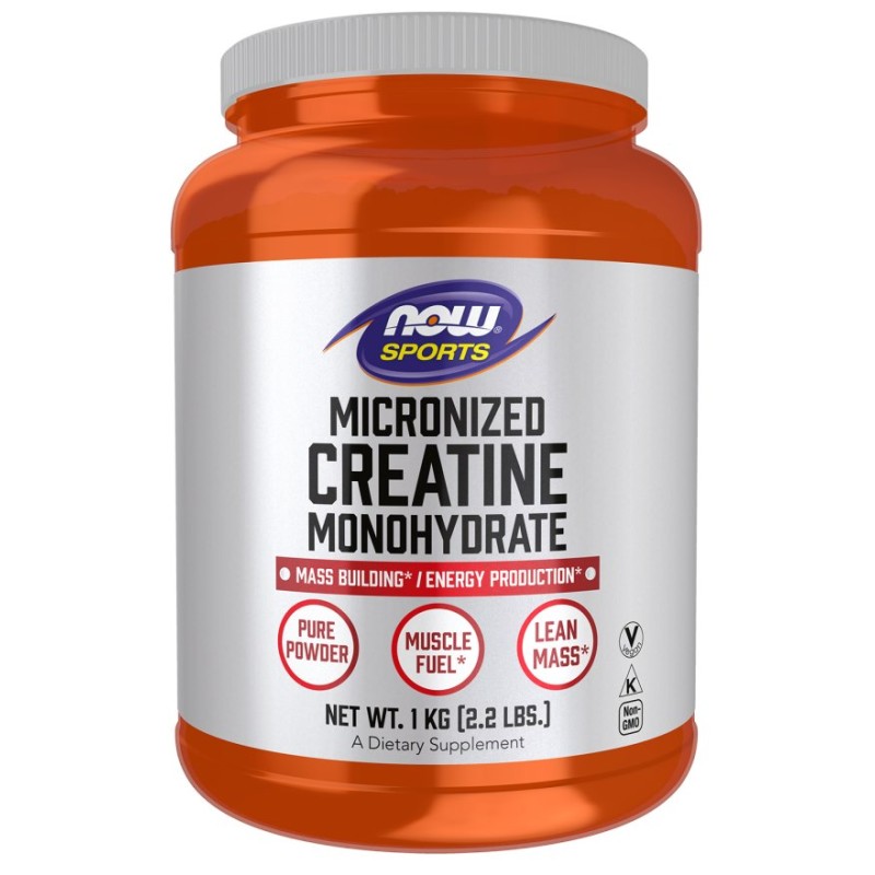 NOW FOODS Creatine Monohydrate, Micronized - Kreatyna Mikronizowany Monohydrat w proszku (1 kg)