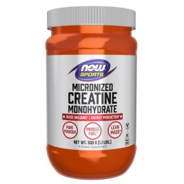 NOW FOODS Creatine Monohydrate, Micronized - Kreatyna Mikronizowany Monohydrat w proszku (500 g)