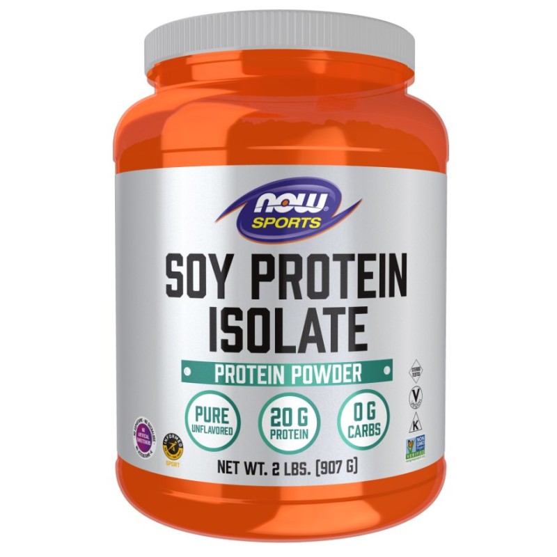 NOW FOODS Soy Protein Unflavored - Izolat Białka Sojowego (smak naturalny) (907 g)