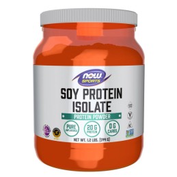 NOW FOODS Soy Protein Unflavored - Izolat Białka Sojowego (smak naturalny) (544 g)