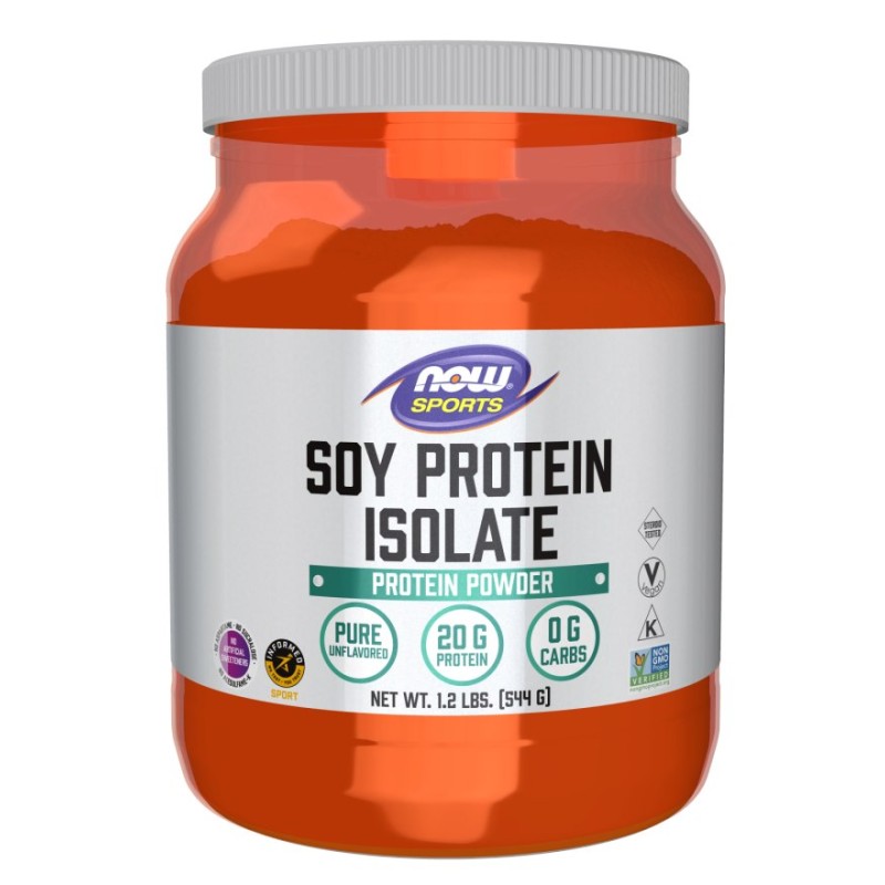NOW FOODS Soy Protein Unflavored - Izolat Białka Sojowego (smak naturalny) (544 g)