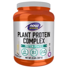 NOW FOODS Plant Protein Complex, Creamy Vanilla - Kompleks białek roślinnych (smak waniolowy) (907 g)
