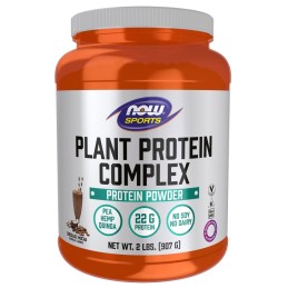 NOW FOODS Plant Protein Complex, Chocolate Mocha - Kompleks białek roślinnych, czekoladowo-kawowy (907 g)