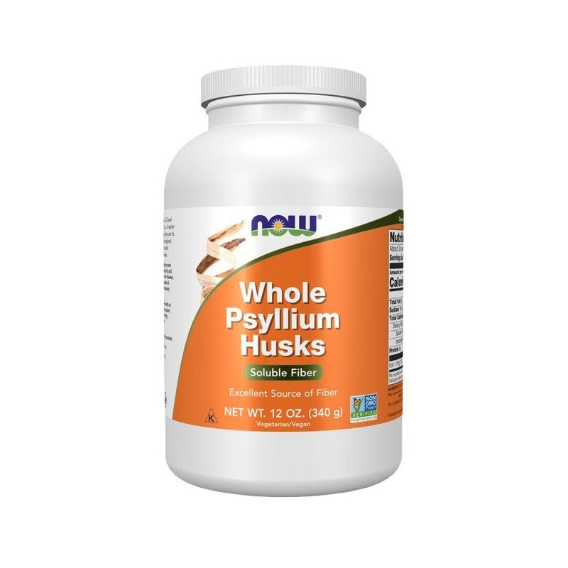 NOW FOODS Psyllium Husks Whole - Babka płesznik - łupina (340 g)