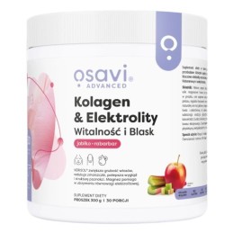 OSAVI Kolagen i Elektrolity Witalność i Blask, jabłko-rabarbar (300 g)