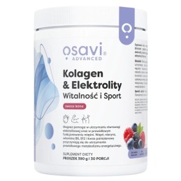 OSAVI Kolagen i Elektrolity Witalność i Sport, owoce leśne (390 g)