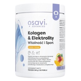 OSAVI Kolagen i Elektrolity Witalność i Sport, ananas-mango (390 g)