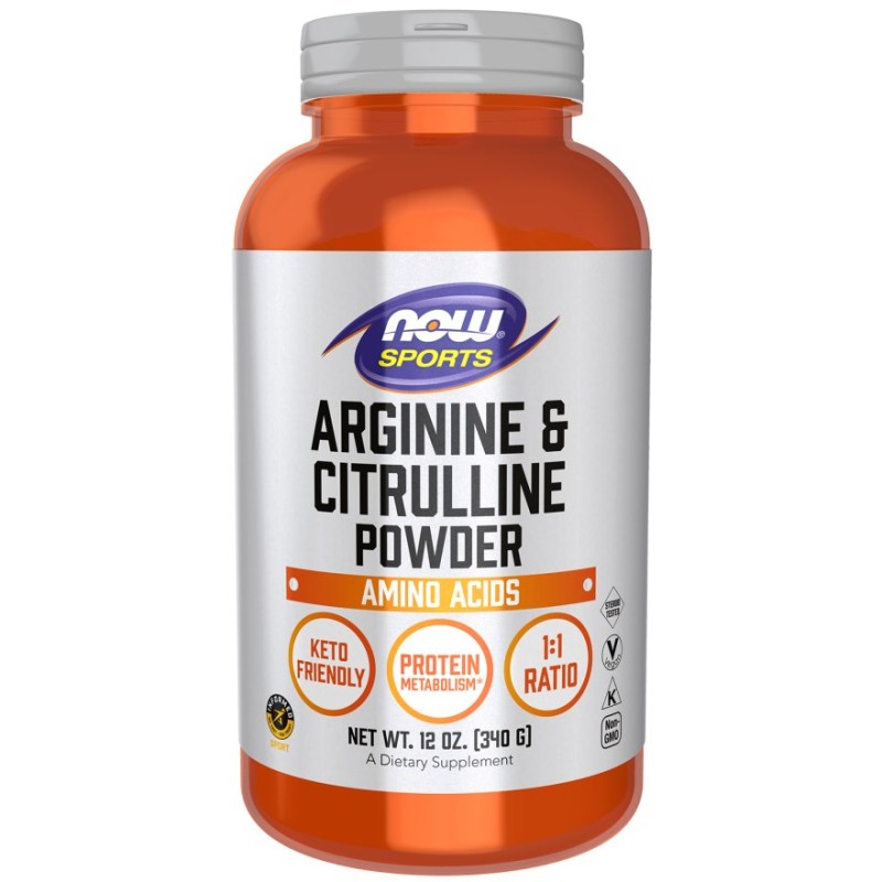 NOW FOODS L-Arginina i L-Cytrulina (340 g)