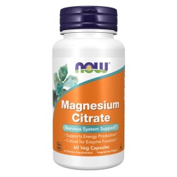 NOW FOODS Magnesium Citrate - Cytrynian Magnezu (60 kaps.)