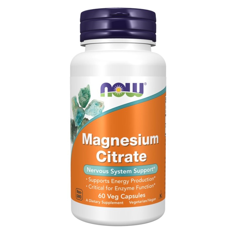 NOW FOODS Magnesium Citrate - Cytrynian Magnezu (60 kaps.)