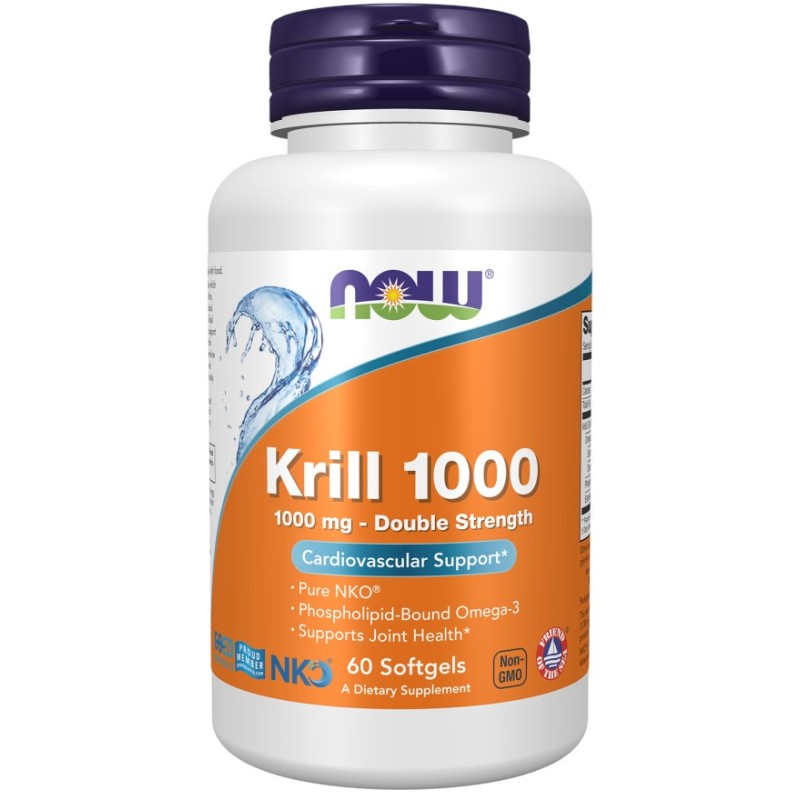 NOW FOODS Olej z Kryla 1000 mg - Neptun Krill Oil DHA EPA (120 kaps.)