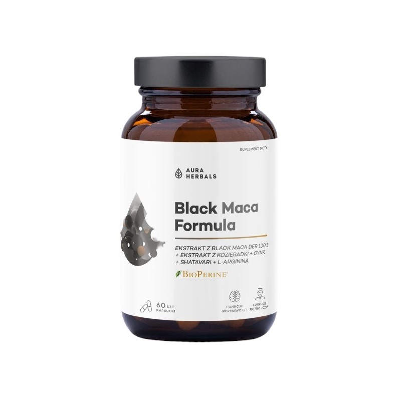 AURA HERBALS Black Maca Formula (60 kaps.)