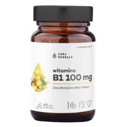 AURA HERBALS Witamina B1 100 mg, tiamina (60 kaps.)