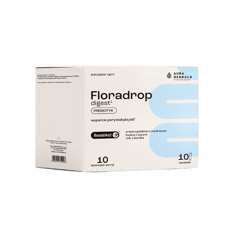 AURA HERBALS Floradrop digest, prebiotyk, saszetki (10 szt.)