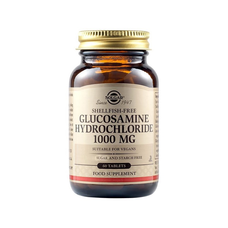 SOLGAR Glucosamine Hydrochloride 1000 mg - Chlorowodorek glukozaminy (60 tabl.)