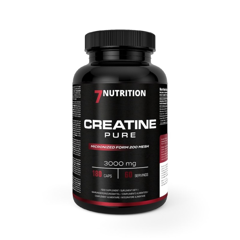 7NUTRITION Creatine Pure - Mikronizowany monohydrat kreatyny (180 kaps.)