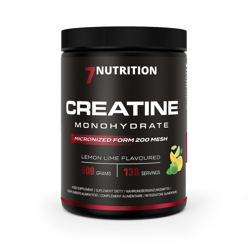 7NUTRITION Creatine Monohydrate Lemon Lime - Monohydrat Kreatyny - smak cytryna-limonka (500 g)