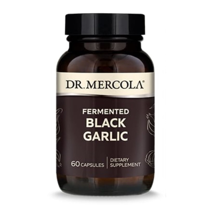 DR. MERCOLA Fermented Black Garlic - Fermentowany Czarny Czosnek (60 kaps.)