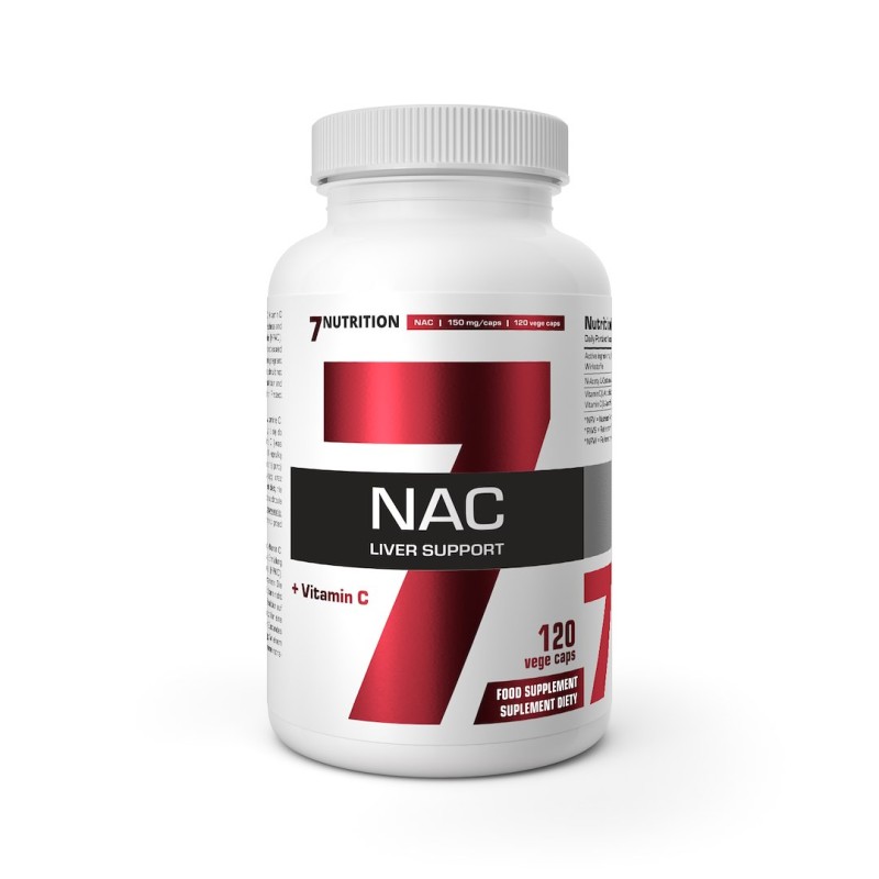 7NUTRITION NAC + Vit C - N-acetylo L-cysteina + Witamina C (120 kaps.)