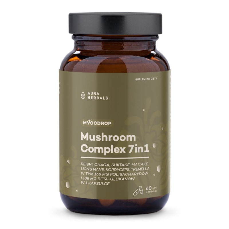 AURA HERBALS Mycodrop, Mushroom Complex 7 w 1 (60 kaps.)