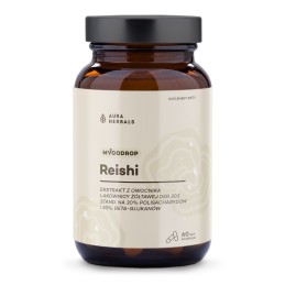 AURA HERBALS Mycodrop, Reishi 30:1, 30% beta-glukan (60 kaps.)