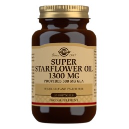 SOLGAR Super Starflower Oil 1300 mg - Olej z Ogórecznika (30 kaps.)