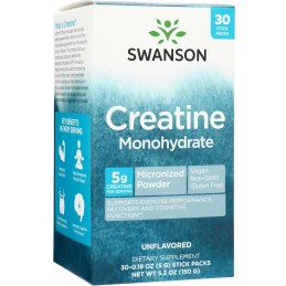 SWANSON Creatine Monohydrate - Monohydrat kreatyny (30 saszetek)