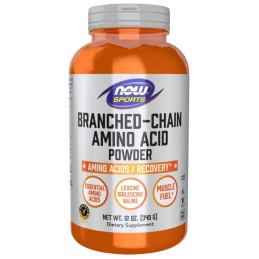 NOW FOODS Branched Chain Amino Acid Powder - BCAA Sport smak naturalny (340 g)