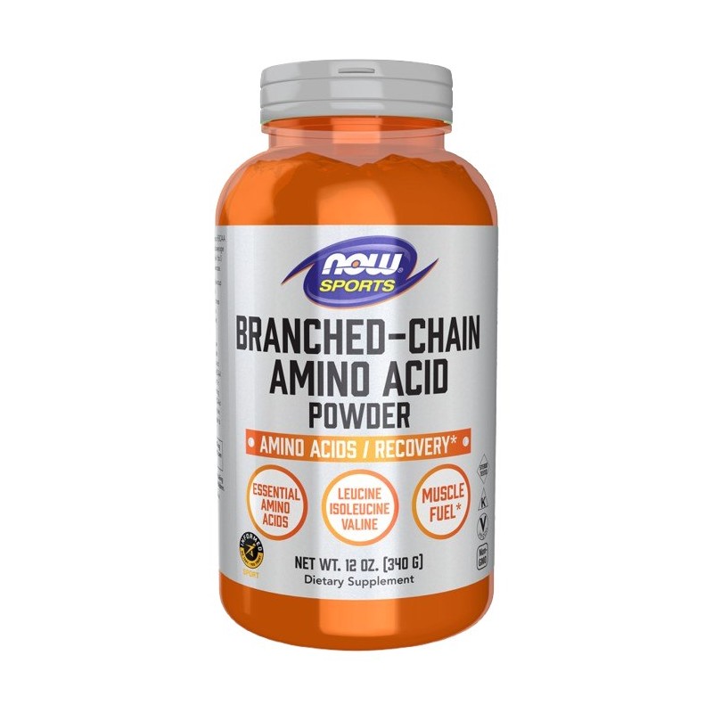 NOW FOODS Branched Chain Amino Acid Powder - BCAA Sport smak naturalny (340 g)