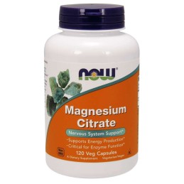 NOW FOODS Magnesium Citrate - Magnez (120 kaps.)