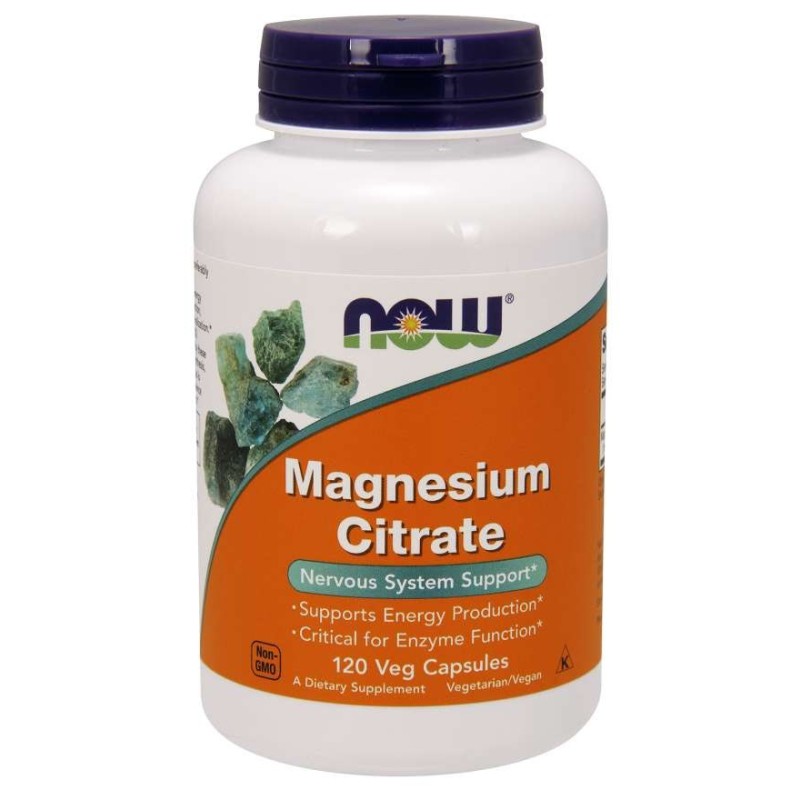 NOW FOODS Magnesium Citrate - Magnez (120 kaps.)