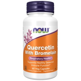 NOW FOODS Quercetin with Bromelain - Kwercetyna + Bromelaina (60 kaps.)