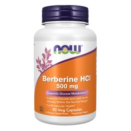 NOW FOODS Berberyna HCl 500 mg (90 kaps.)